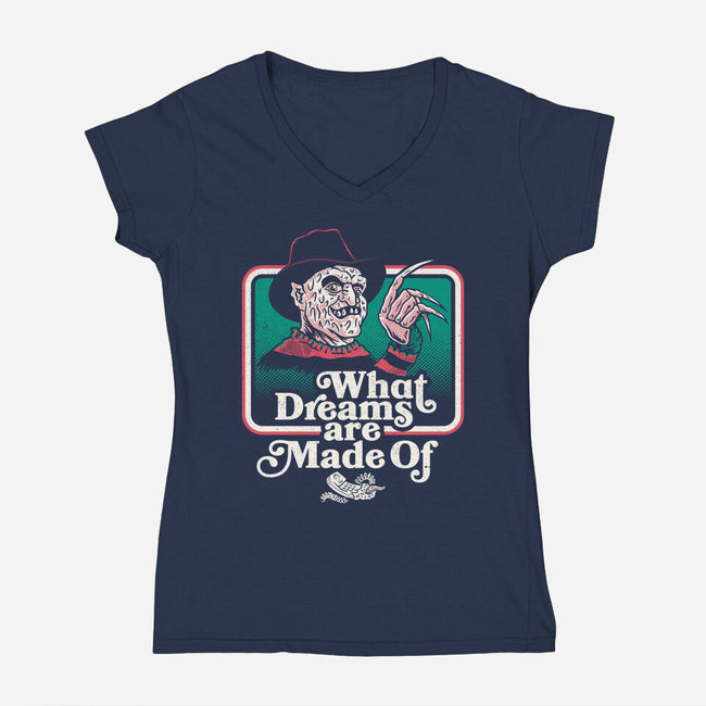 What Dreams Are Made Of-Womens-V-Neck-Tee-Nemons