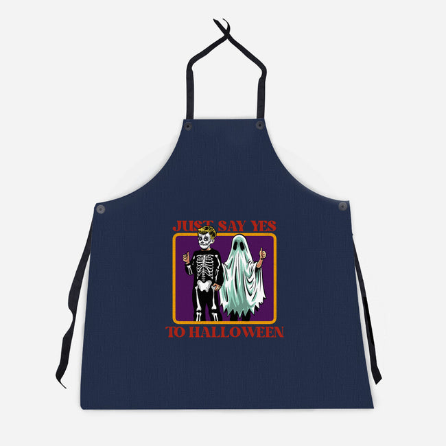 Say Yes To Halloween-Unisex-Kitchen-Apron-zascanauta