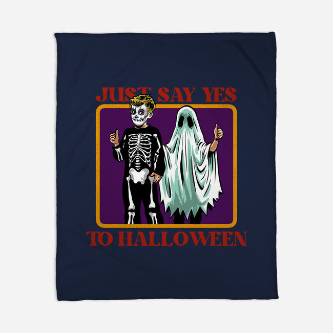 Say Yes To Halloween-None-Fleece-Blanket-zascanauta