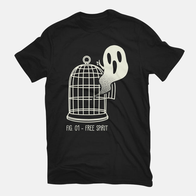 Free Spirit Funny Ghost-Womens-Fitted-Tee-tobefonseca