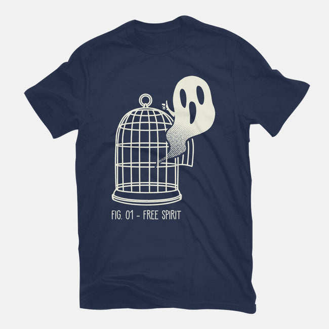 Free Spirit Funny Ghost-Womens-Basic-Tee-tobefonseca