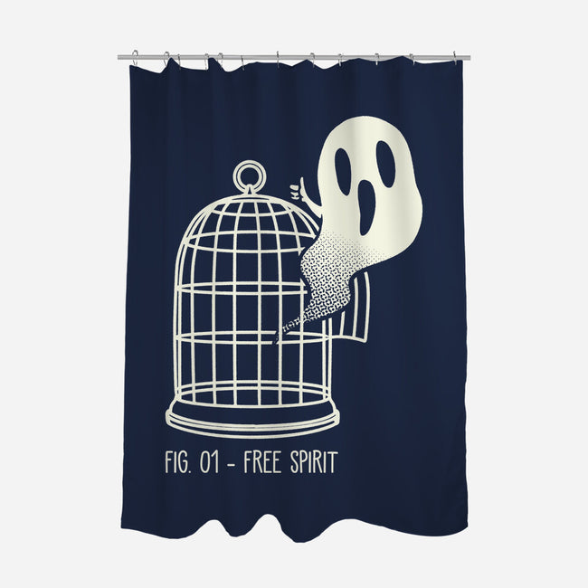 Free Spirit Funny Ghost-None-Polyester-Shower Curtain-tobefonseca