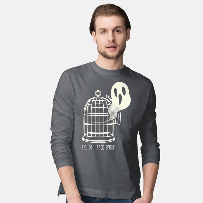 Free Spirit Funny Ghost-Mens-Long Sleeved-Tee-tobefonseca