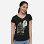 Free Spirit Funny Ghost-Womens-V-Neck-Tee-tobefonseca