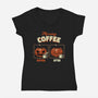 Morning Coffee-Womens-V-Neck-Tee-tobefonseca