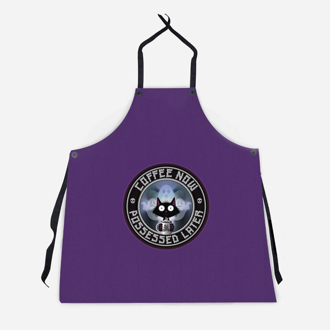 Coffee Now Possessed Later-Unisex-Kitchen-Apron-Whimsical Thinker