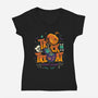 Tricks And Treats-Womens-V-Neck-Tee-Angoes25