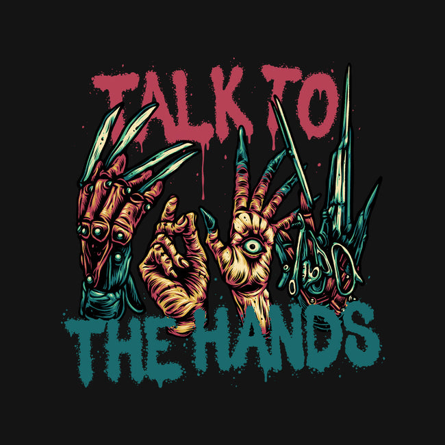 Talk To The Hands-Mens-Long Sleeved-Tee-glitchygorilla