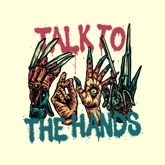 Talk To The Hands-Mens-Basic-Tee-glitchygorilla