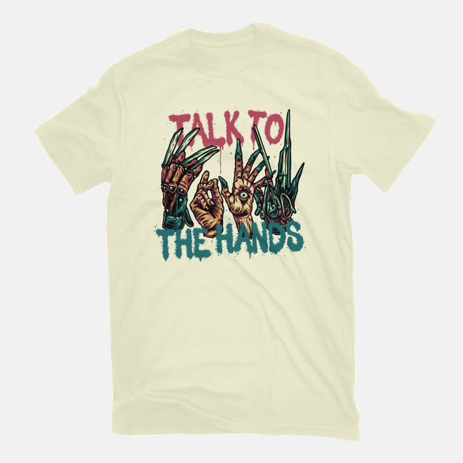 Talk To The Hands-Mens-Basic-Tee-glitchygorilla