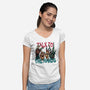 Talk To The Hands-Womens-V-Neck-Tee-glitchygorilla