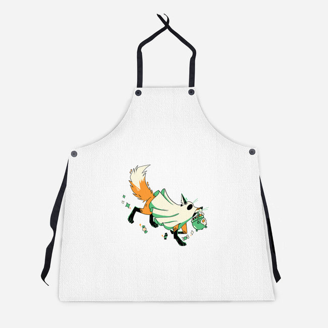 Fox Ghost-Unisex-Kitchen-Apron-GloamingFoxes