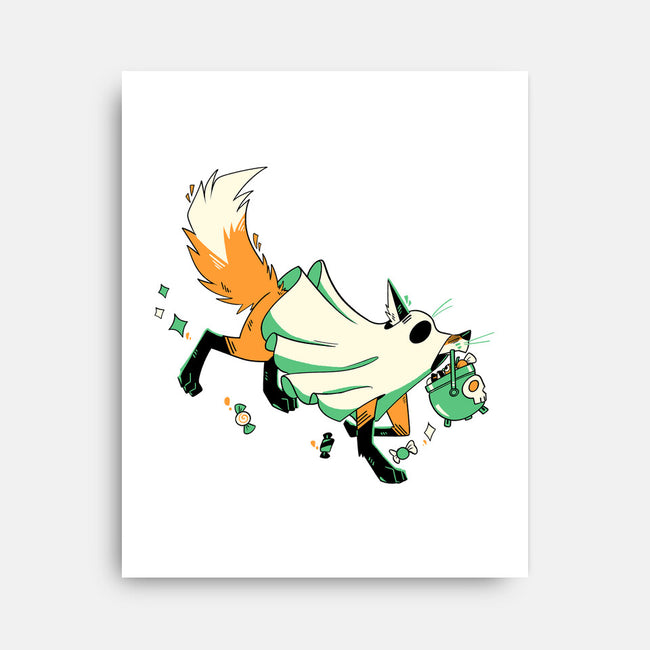 Fox Ghost-None-Stretched-Canvas-GloamingFoxes