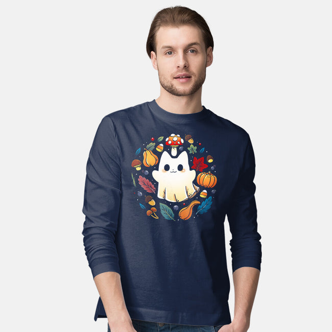 Kitten Ghost Autumn-Mens-Long Sleeved-Tee-Vallina84