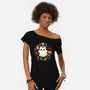 Kitten Ghost Autumn-Womens-Off Shoulder-Tee-Vallina84