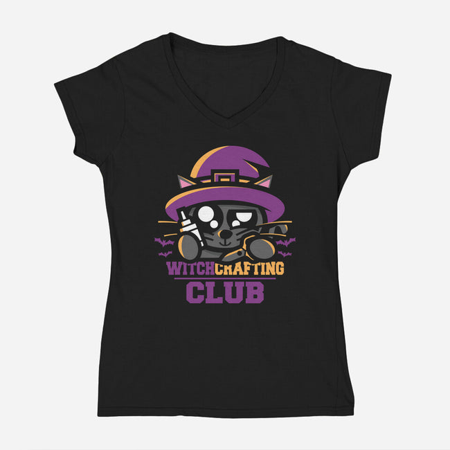 Witchcrafting Club-Womens-V-Neck-Tee-jrberger