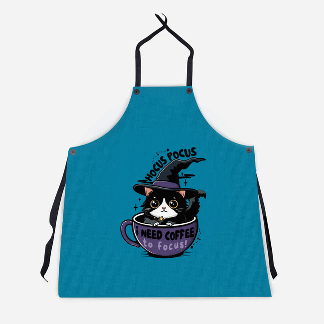 I Need Coffee To Focus-Unisex-Kitchen-Apron-Trendlory