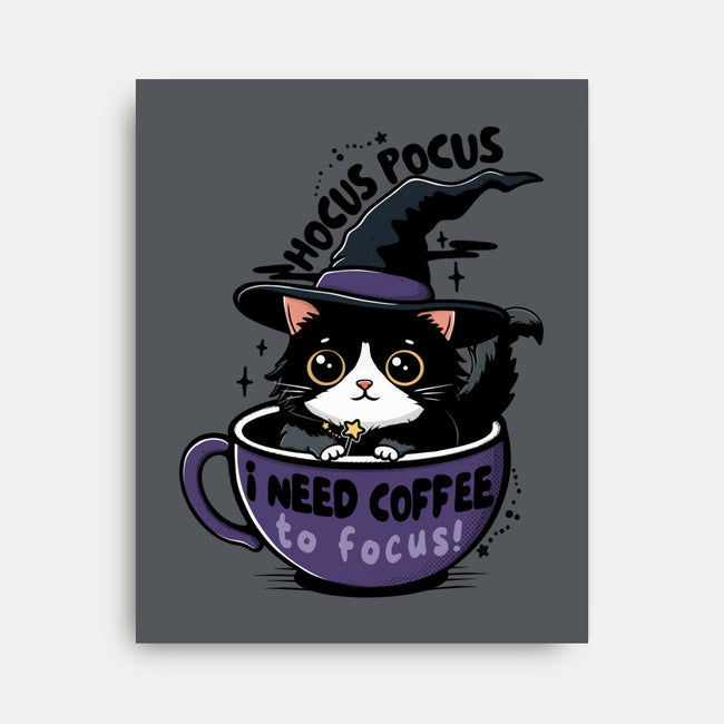 I Need Coffee To Focus-None-Stretched-Canvas-Trendlory