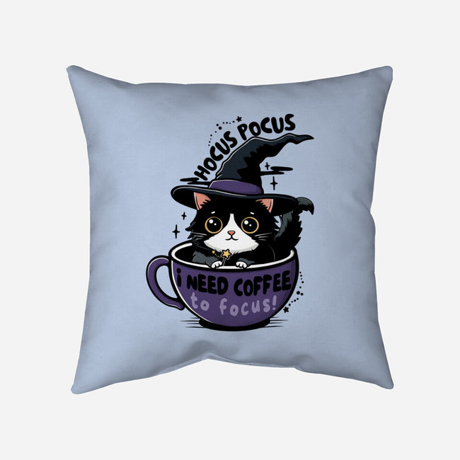 I Need Coffee To Focus-None-Removable Cover w Insert-Throw Pillow-Trendlory