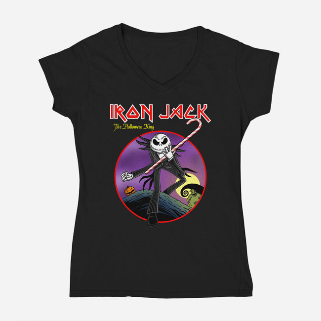 Iron Jack-Womens-V-Neck-Tee-Barbadifuoco