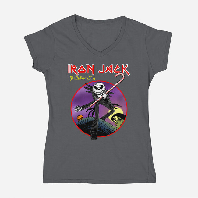 Iron Jack-Womens-V-Neck-Tee-Barbadifuoco