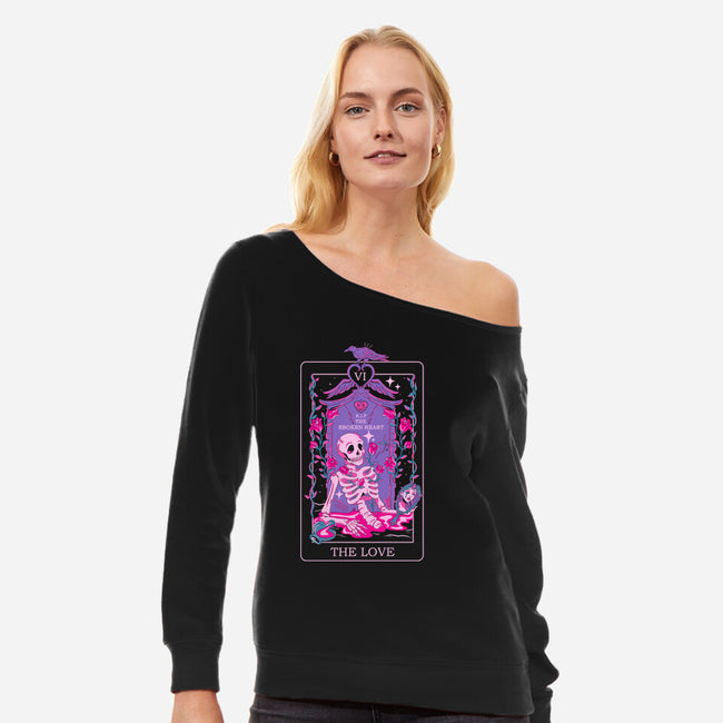 Broken Heart-Womens-Off Shoulder-Sweatshirt-yumie