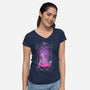 Broken Heart-Womens-V-Neck-Tee-yumie