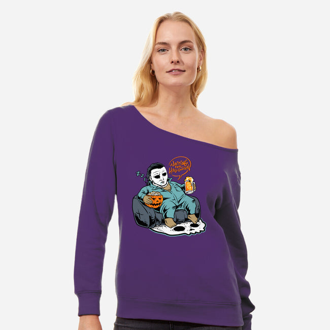 Fat Halloween-Womens-Off Shoulder-Sweatshirt-spoilerinc