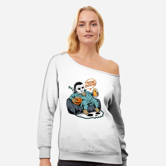 Fat Halloween-Womens-Off Shoulder-Sweatshirt-spoilerinc