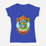 Spooky Doll-Womens-V-Neck-Tee-spoilerinc