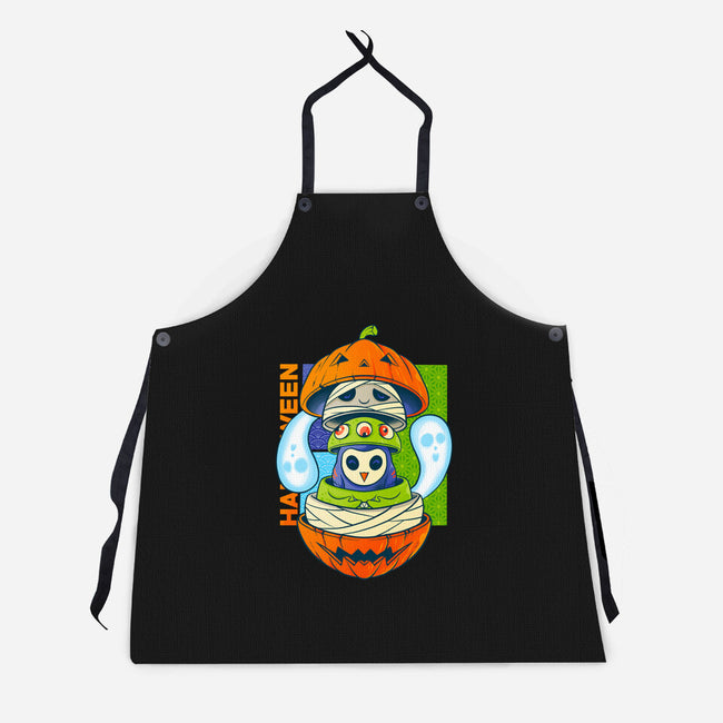 Spooky Doll-Unisex-Kitchen-Apron-spoilerinc