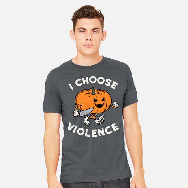 Pumpkin Violence-Mens-Heavyweight-Tee-Melonseta