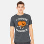 Pumpkin Violence-Mens-Heavyweight-Tee-Melonseta