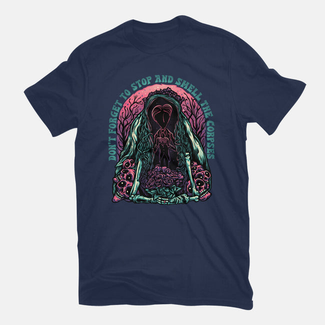 Smell The Corpses-Womens-Basic-Tee-glitchygorilla