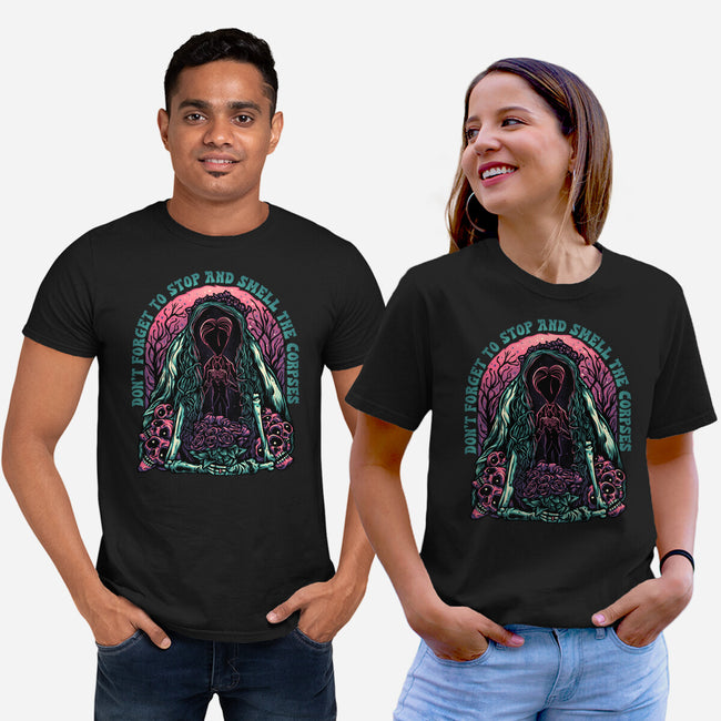 Smell The Corpses-Unisex-Basic-Tee-glitchygorilla