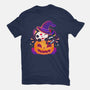 Kitten Witched Pumpkin-Mens-Heavyweight-Tee-Vallina84