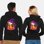 Kitten Witched Pumpkin-Unisex-Zip-Up-Sweatshirt-Vallina84