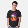 Kitten Witched Pumpkin-Mens-Basic-Tee-Vallina84