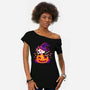 Kitten Witched Pumpkin-Womens-Off Shoulder-Tee-Vallina84