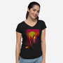 Nostalgia Mask Killer-Womens-V-Neck-Tee-Donnie