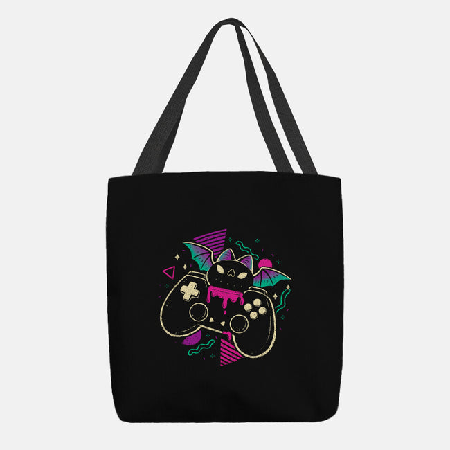 Creepy Cute Gamer Bat-None-Basic Tote-Bag-xMorfina