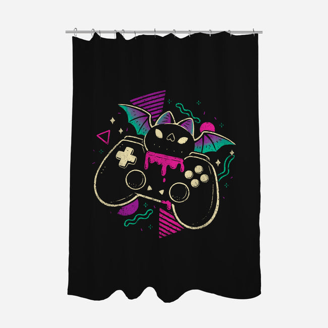 Creepy Cute Gamer Bat-None-Polyester-Shower Curtain-xMorfina