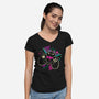 Creepy Cute Gamer Bat-Womens-V-Neck-Tee-xMorfina