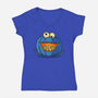 The Pumpkin Monster-Womens-V-Neck-Tee-erion_designs