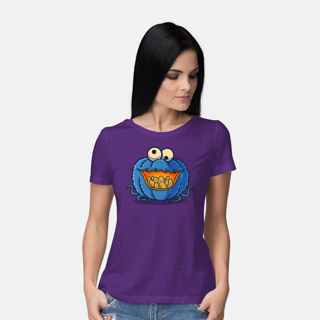 The Pumpkin Monster-Womens-Basic-Tee-erion_designs