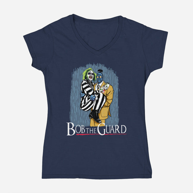 Bob The Guard-Womens-V-Neck-Tee-SeamusAran