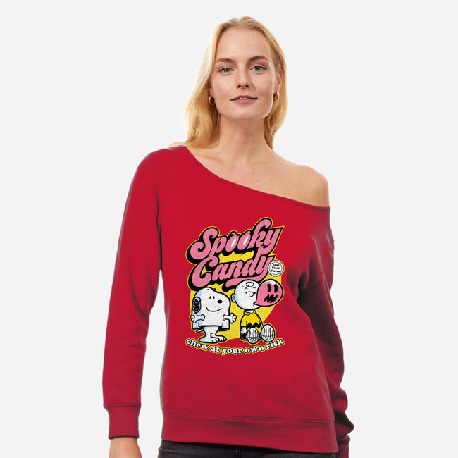 Spooky Beagle Candy-Womens-Off Shoulder-Sweatshirt-Studio Mootant