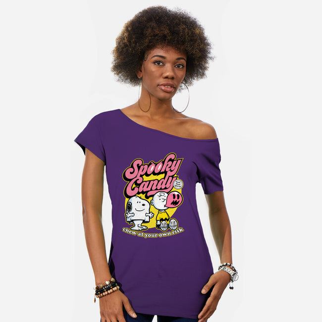 Spooky Beagle Candy-Womens-Off Shoulder-Tee-Studio Mootant