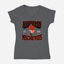 Autumn Mischievous-Womens-V-Neck-Tee-Hafaell