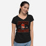 Autumn Mischievous-Womens-V-Neck-Tee-Hafaell